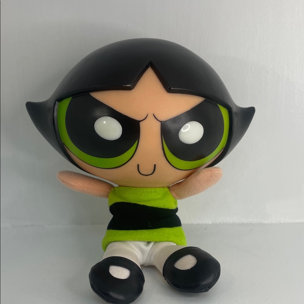Vintage 1999 HARD HEAD Talking Power Puff Girls ButterCup Plush Doll 8” Works!